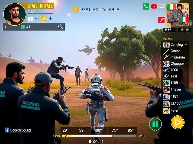 Scorch Squad character selection and customization screen