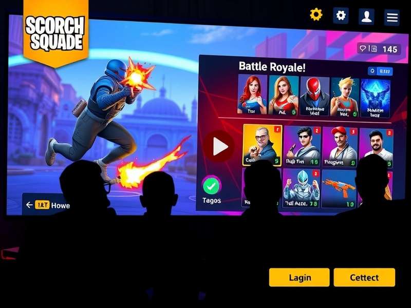 Scorch Squad gameplay screenshot showing battle royale action